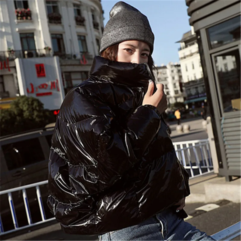nueva moda tendencia Повседневная Chaqueta de algodón ropa de invierno suelta pan ropa mujer grueso abajo abrigo mujer corto - Цвет: 2