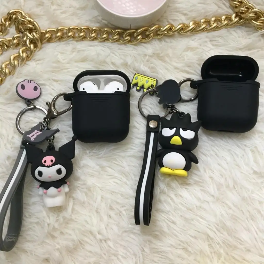 Милый мультфильм для airpods чехол hello kitty Мелодия для наушники для iPhone Мягкая силиконовая сумка Универсальный телефон крюк вверх ремень, запястье