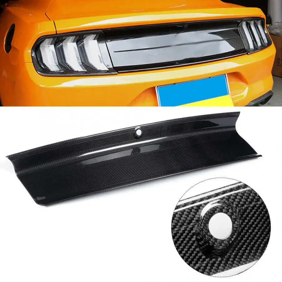 Накладка на багажник из углеродного волокна, накладка на багажник, подходит для Ford Mustang, все модели,,,,, авто аксессуары, новинка