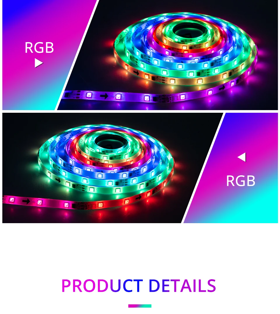 Bluetooth 2811 IC RGB Светодиодные полосы света 5 м 5050 12 В пикселей программируемый адресуемый Диодная лента подсветка лампы контроль смартфона