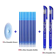 Erasable Pen 0.5mm Colorful Ink Writing Gel Pens Refills Rods write erase Washable Handle for School Office Stationery Supplies
