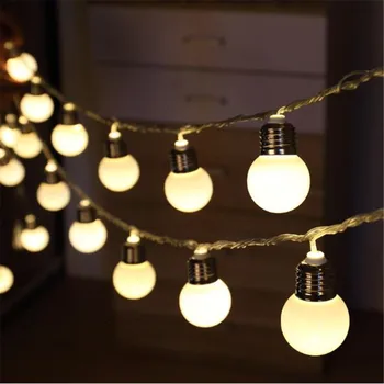 

5M 20 LED 5cm big size LED Ball string Connectable Festoon Party Ball string lamps Christmas Lights fairy wedding decoration