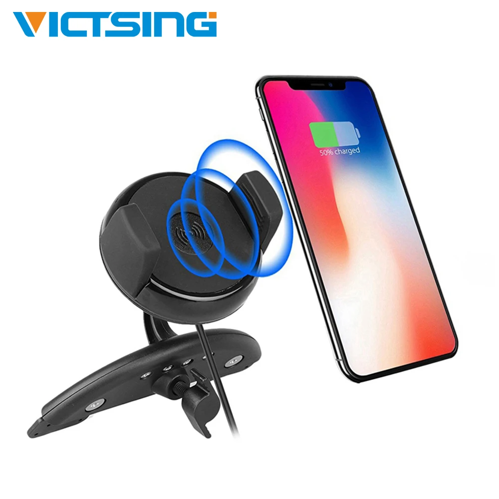 

VicTsing Wireless Charger Car Phone Charging Dock Car CD Slot Mount Holder Stand For Universal Mobile Phone cargador inalambrico