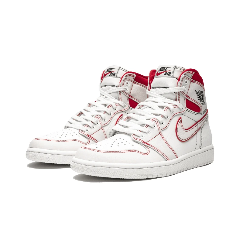 Air Jordan 1 ретро высокие OG "Phantom" мужские новые Sail черные кроссовки 555088-160