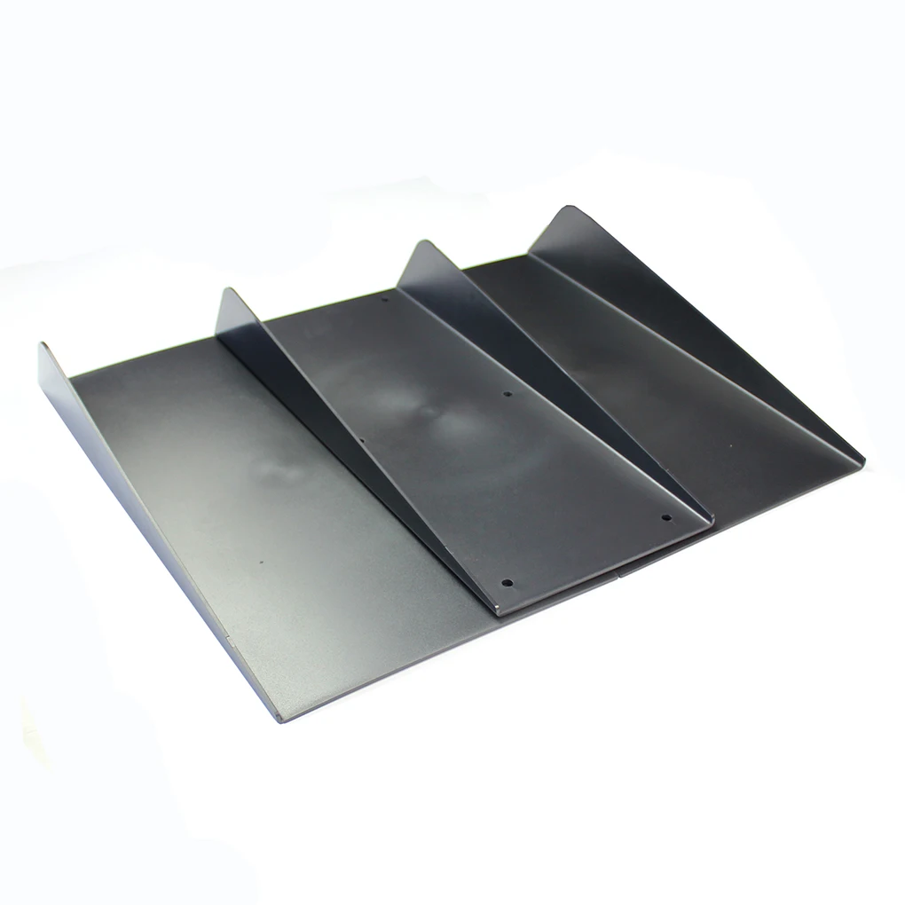 Universal Car Rear Bumper 4 Fins Diffuser Black ABS Fin Decoration Automotive Accessories