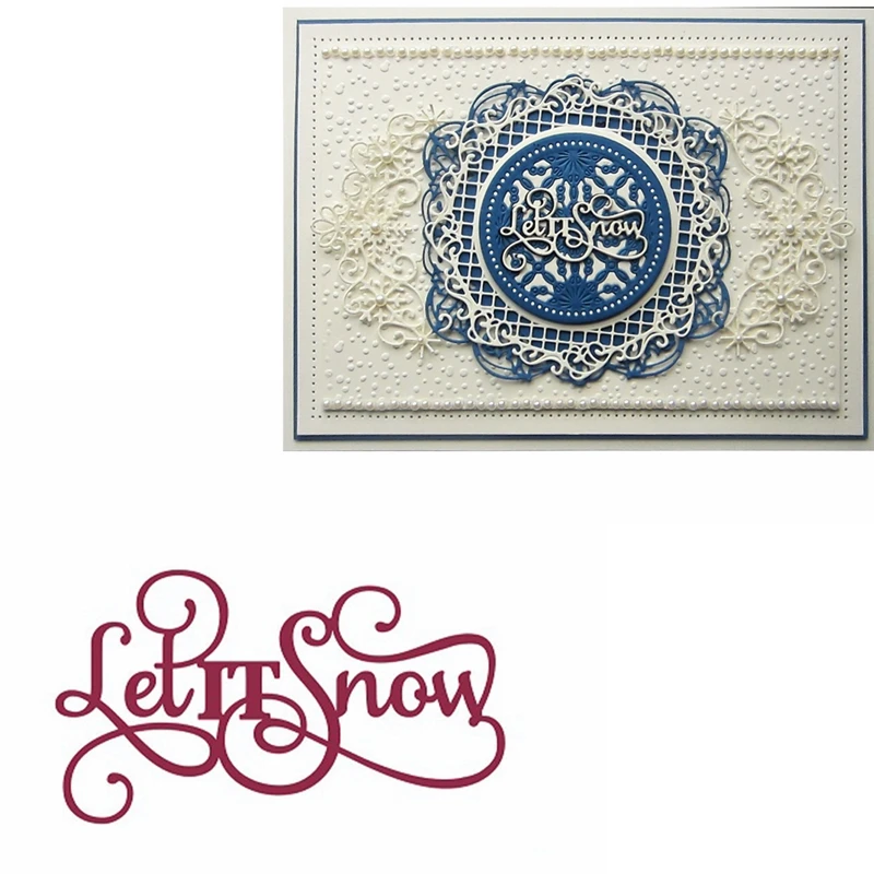 Let It Snow фраза высечки для изготовления открыток Let It Snow фраза металлические высечки трафареты украшения Новинка