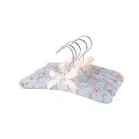 Flower Printed Cotton Fabric Sponge Hanger Elegant Sponge Padded Clothes Hanger Clothes Suit Dress Hangers Random Printed 1PC 2