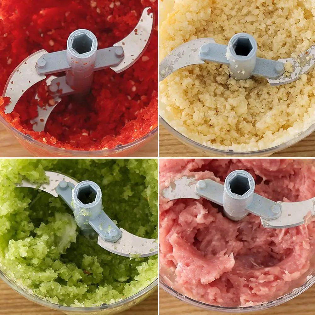 Бытовой ручной измельчитель, Кухонный комбайн, яйцо, овощи, мясо, лук, чеснок, петрушка, Мясорубка с 5 фрезами, яичная кулинарная машина