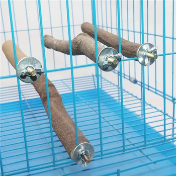 

TTLIFE 1 pcs 10-30cm Pet Parrot Raw Wood Fork Tree Branch Stand Rack Toy Hamster Branch Perches For Bird Cage