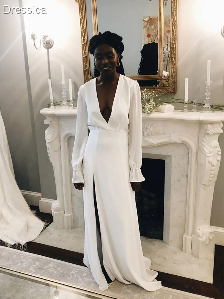 Wedding dress with split leg Clearance