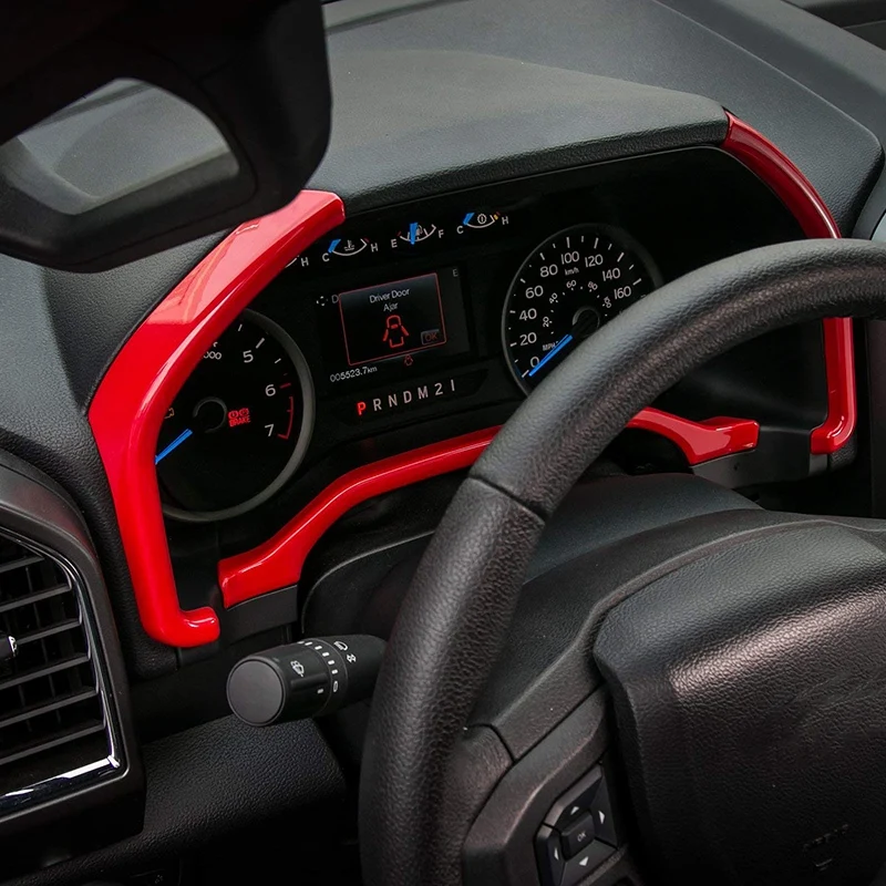 Красный приборной панели Накладка для Ford F150 F250 F350 Super Duty