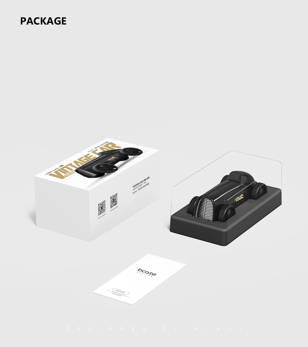 Xiaomi Mijia Youpin Bcase USB 2,0 Мульти USB разветвитель 4 порта расширитель винтажный Автомобильный USB Разъем Порт портативный расширитель