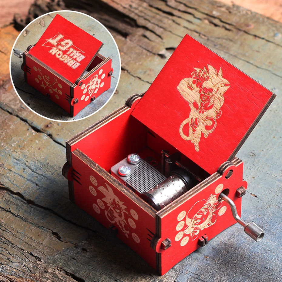 

Antique Wooden Hand Crank Red Dragon Ball Queen Music Box Game Of Thrones TO MY Goigeous Wife Theme Music Box Christmas Gift