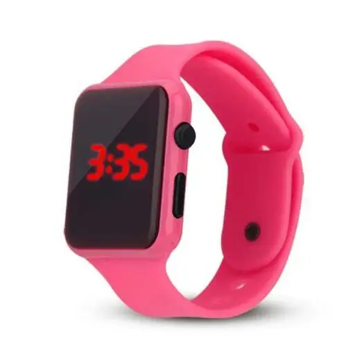

2019 New Fashion LED Digital Sport Watch Men Women Square Dial Wristwatch Ms Silicone Strap Leisure Sports kids watches