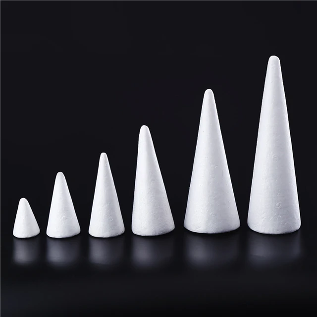 30pcs Blank Cone Shaped Styrofoam Polystyrene Foam For Arts Crafts  Modelling - Party & Holiday Diy Decorations - AliExpress