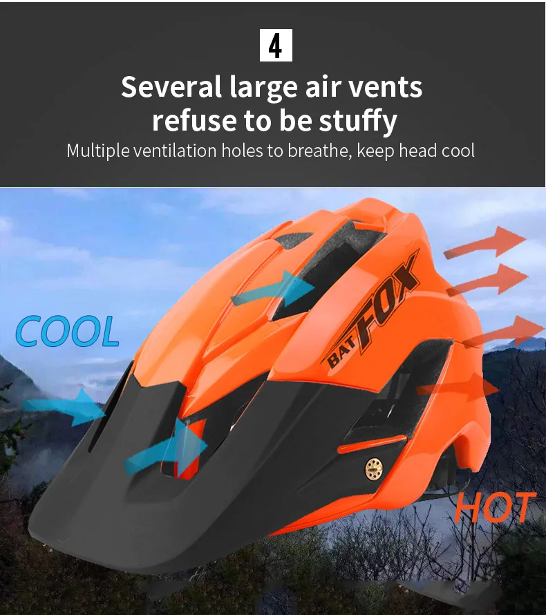 BATFOX 2019 Bicycle Helmet Men Women Road Mountain MTB Helmet Ultralight Integrally-molded Cycling Helmet Casco Ciclismo