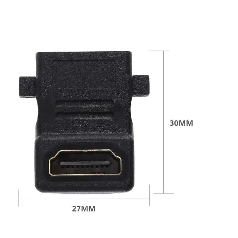 90 градусов HDMI Женский к женскому переходник конвертер с винтовым замком