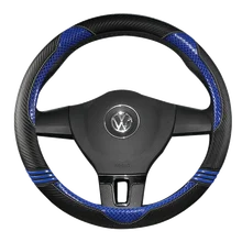 

D Shape O shape Car Steering Wheel Cover Non-slip PU Leather for POLO GOLF 7 Scirocco Suzuki Swift Nissan Rogue High Quality
