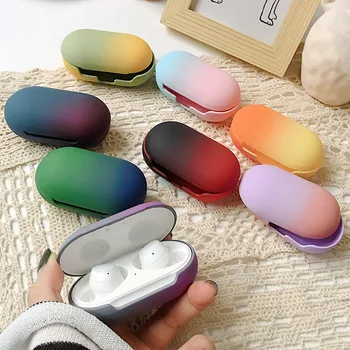 

Gradient Color Earphone Case For Samsung Galaxy Buds Plus Buds+ Cases Cute Hard PC Matte Wireless Earphone Protective Cover Case