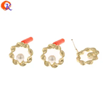 

Cordial Design 100Pcs 12*12MM Jewelry Accessories/Earrings Stud/Imitation Pearl/Loop Shape/DIY Making/Hand Made/Earring Findings