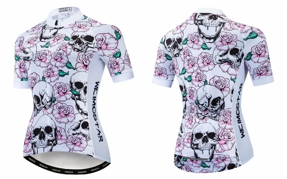 Быстросохнущая велосипедная майка с черепом женская профессиональная, командная, велосипедная одежда Maillot Ciclismo летняя MTB велосипедная Джерси гоночная велосипедная одежда