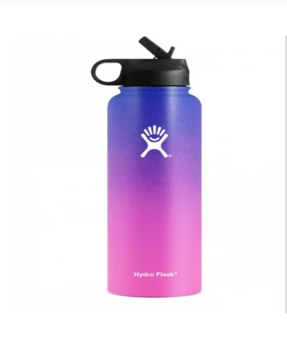 purple pink Гидрофляга Bottle120z 18 унций 32 унций 40 унций гидрофляга бутылка hidroflask Garrafa Termos Termica Kubek термо дропшиппинг - Цвет: purple pink
