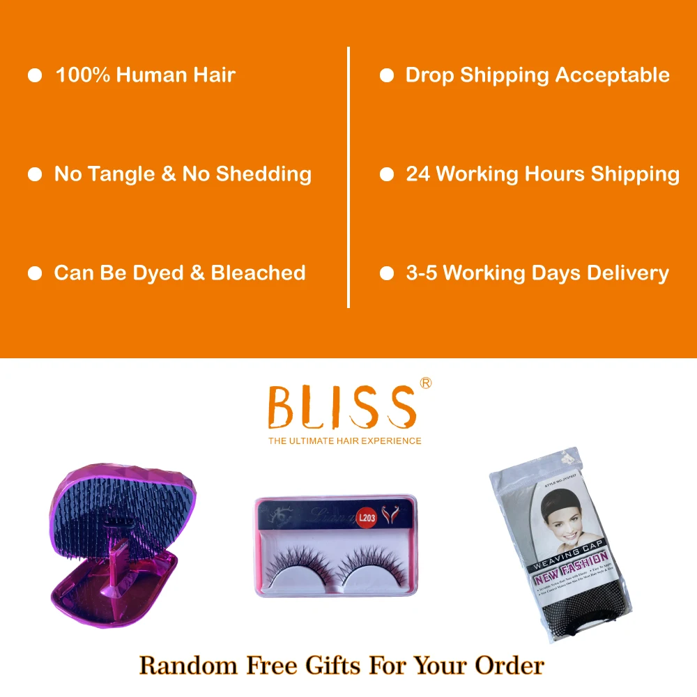 Парик BLISS из длинных прямых человеческих волос с челкой Бразильская бахрома