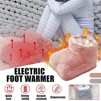 

USB Heated Warm Feet Thick Flip Flop heat Warm Foot care Treasure Warmer Shoes Winter Warming Pad Heating Insoles Warm 5v Heater