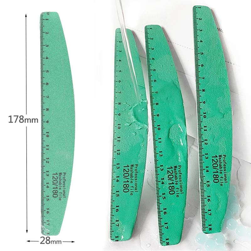 8 шт./компл. моющиеся пилки для ногтей профессиональная наждачная бумага зеленая