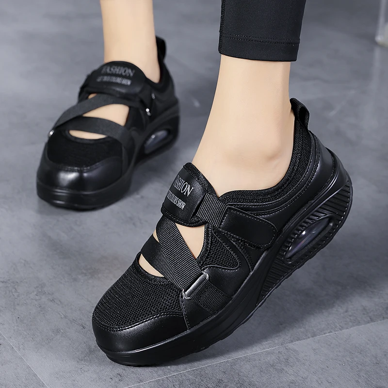 Slimming Shoes Women Fashion Mesh Sport Sneakers Women Lady Swing Shoes Spring Summer Breathable Platform Sneakers toning shoes