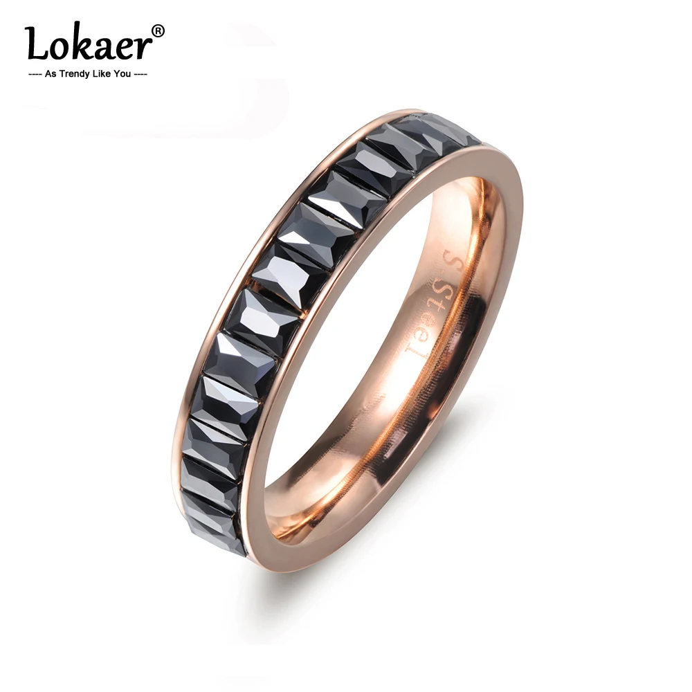 Кольцо Lokaer R17027 женское обручальное классическое кольцо из нержавеющей стали с