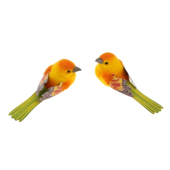 

2pcs Incredibly Realistic Artificial Birds Fake Simulation Garden Bonsai Gift Decor