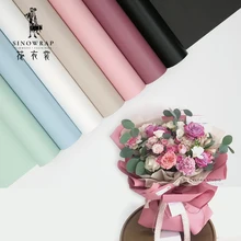 SINOWRAP 20 шт Новая мода Цветок корейского стиля букет двусторонняя матовая Водонепроницаемая оберточная бумага для цветов