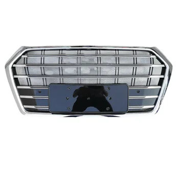 

Front grille racing grills for 2018 Audi Q5L upgrade Audi SQ5 electroplating silver frame