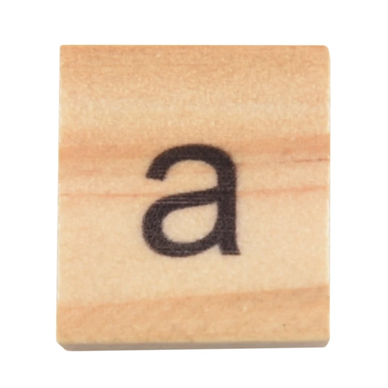 200X Wooden Scrabble Tiles Letter Alphabet Scrabbles Number Crafts English Words LOWERCASE MIXED