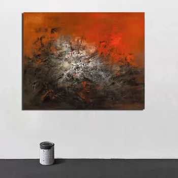 

Zao Wou Ki Poster Vintage Abstract Canvas Painting Posters Prints Marble Wall Art Painting Decorative Picture Modern Home Decor