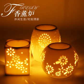

Ceramic Incense Burner Candle White Bedroom Aromatic Diffuser Incense Aroma Lamps Portable Home Incense Burners Mini MM60XXL