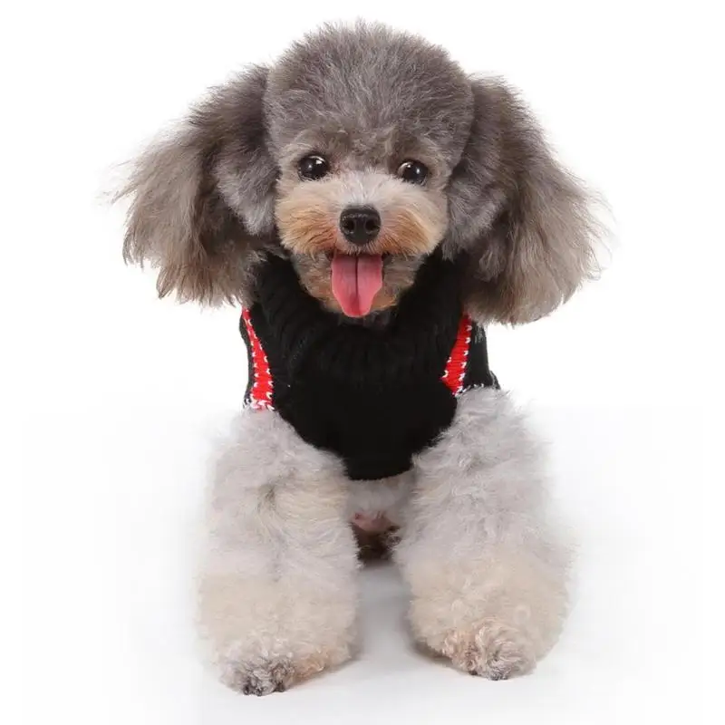 Xmas Dog Sweater Costume Clothes Warm Classic Jacket Coat Warm Pet Jackets Autumn Winter Coats For Small Dog Cat Chihuahua