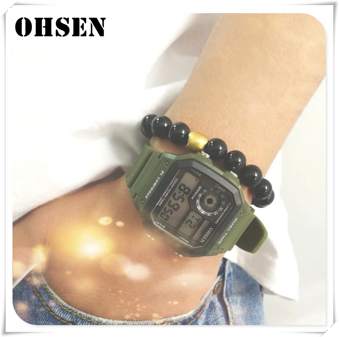 Часы наручные OHSEN Мужские Цифровые водонепроницаемые светодиодсветодиодный