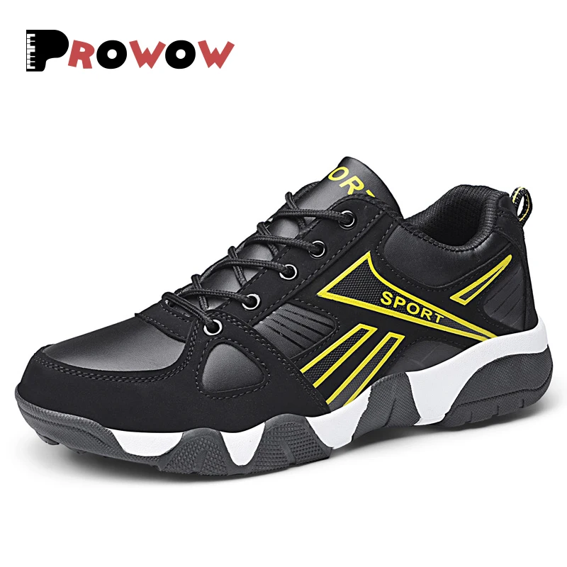 Black-Yellow-1 Мужские кроссовки; Уличная обувь для бега; Высококачественная Повседневная дышащая удобная обувь для влюбленных; мягкая прогулочная обувь; Tenis Masculino Me - Цвет: Black-Yellow-1