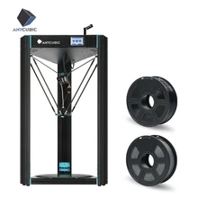 ANYCUBIC Predator 3d принтер размера плюс 370*370*455 мм Kossel предварительно собранный ультрабук 3d Принтер Комплект impresora 3d drucker