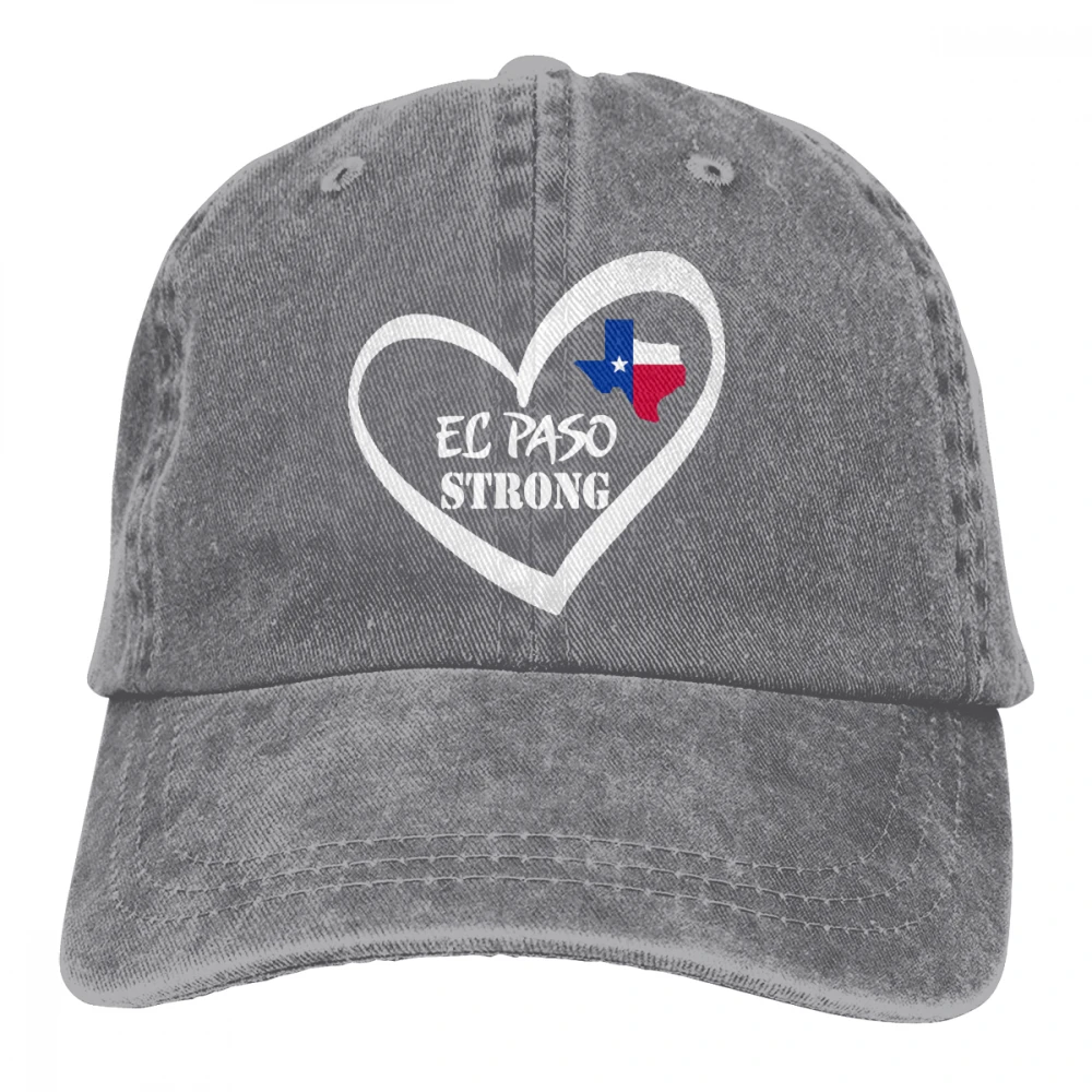 EL Paso Strong Heart Texas Casquette черные унисекс Мужские Женские джинсовые бейсболка с ремешком кепки Регулируемая шляпа для гольфа папа