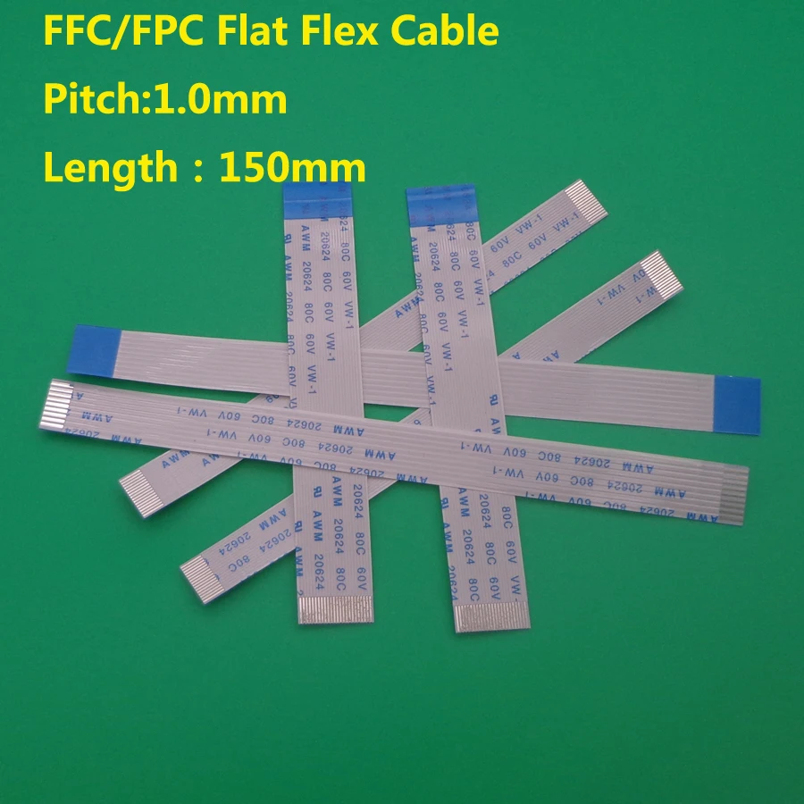 5 шт. Гибкая плоская лента для кабеля FPC 1 0 мм 150 FFC 4/5/6/8/16 контактный длина 15