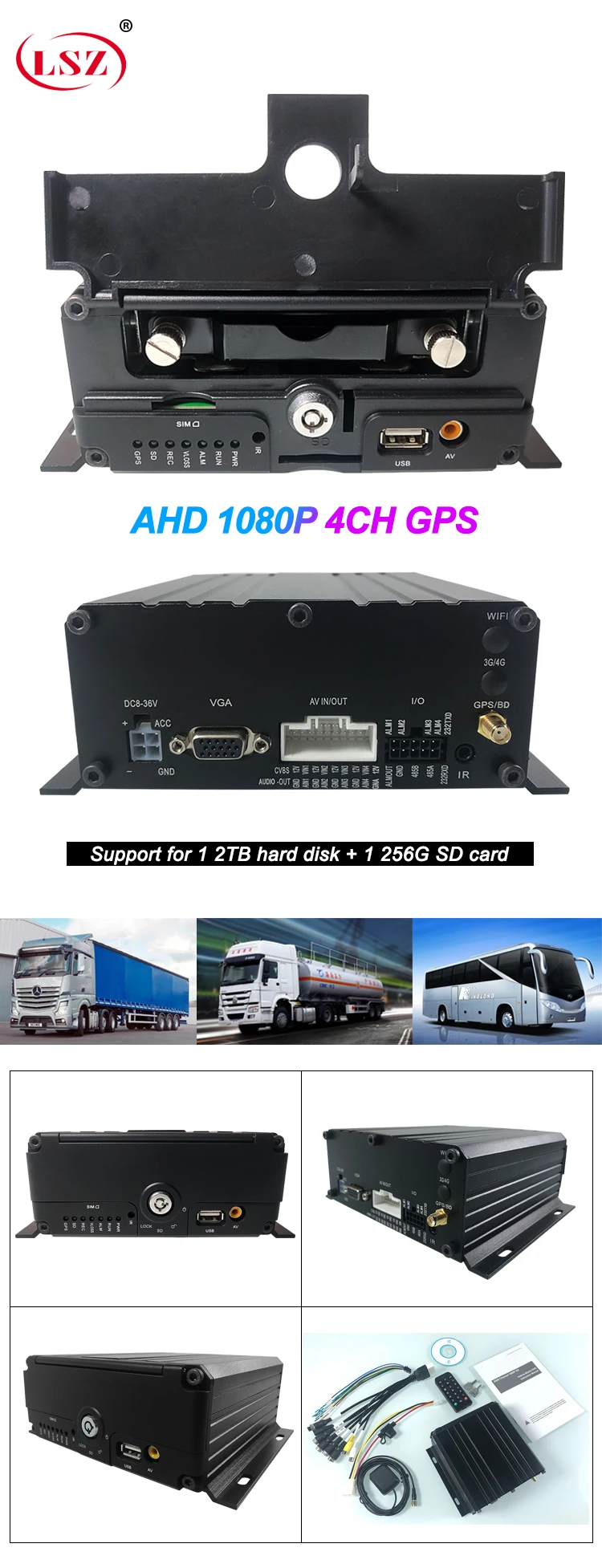 LSZ gps Mdvr видео-рекордер жесткий диск безопасности-система обнаружения движения наблюдения Мобильный
