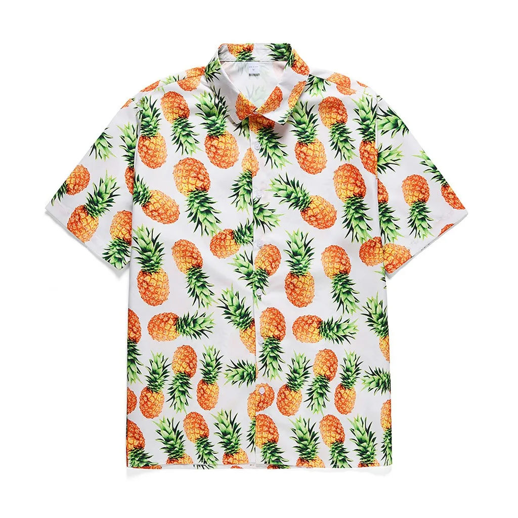 Летние пляжные Гавайские рубашки, мужские рубашки с коротким рукавом из хлопка на пуговицах, повседневные рубашки с цветочным принтом, Мужская одежда, мода NewDG3