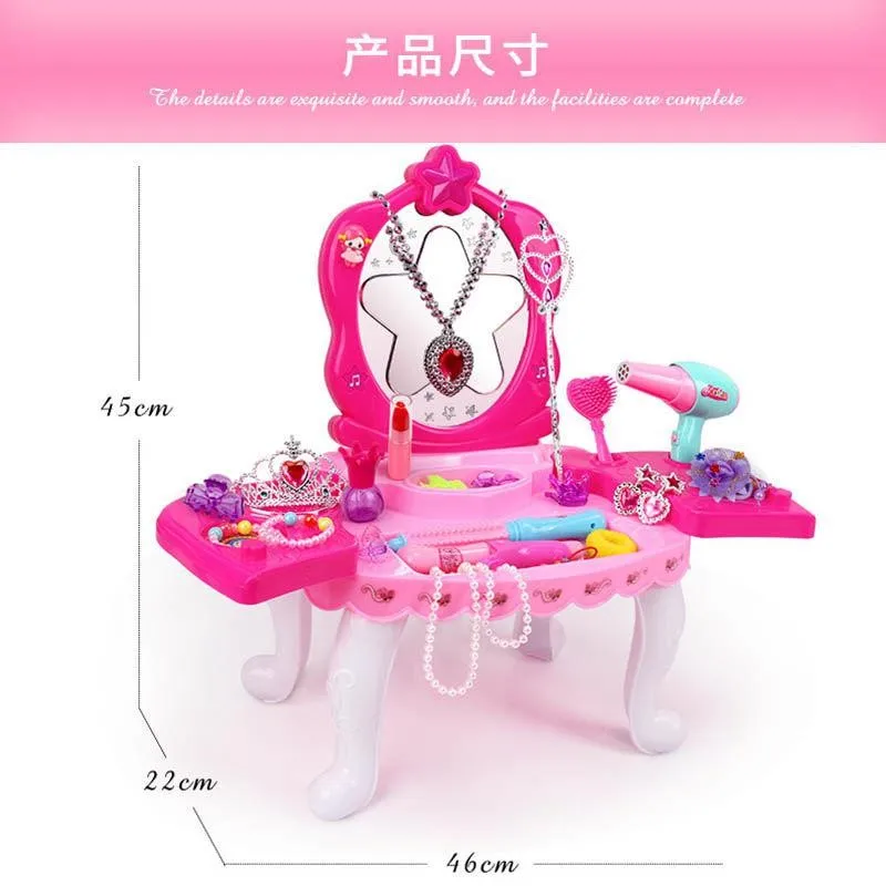 Coiffeuse De Princesse Pour Filles Ensemble De Maquillage Jouets De Beaute Coffret Cadeau D Anniversaire Pour Enfants Aliexpress