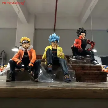 

Playful bag Japan Anime GK 3 characters figure Handsome sitting posture action figure pvc-Anime-collections Monkey D. Luffy HF19