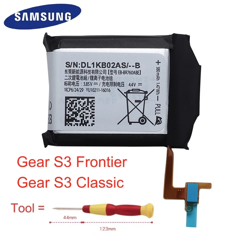 Оригинальный аккумулятор EB BR760ABE 380 мАч для Samsung SM R760 R770 R765 шестерни S3 Frontier Gear