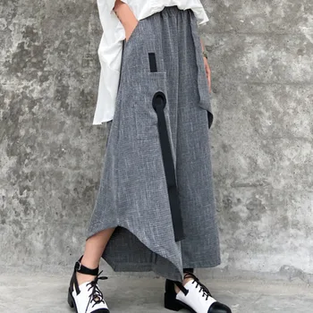 

XUXI Wide Leg Pants Women 2020 New Summer High Waist Feel Big Size Slim Thin Loose Straight Nine Points Casual Pants FZ1529