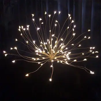 

Solar Energy Warm White/White Firework String Light Fairy Bouquet Dandelion Lights Creative Landscape Lamp Wedding Xmas Decor